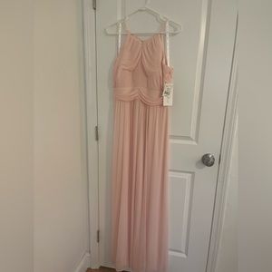 Never Worn David’s Bridal Blush Maxi Bridesmaid’s Dress